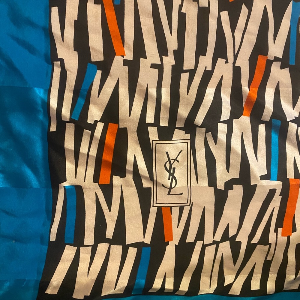 Vintage YSL 100% Silk Scarf